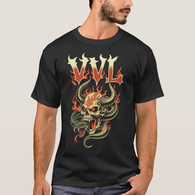 VVL Inferno Skull T-Shirt (Front)