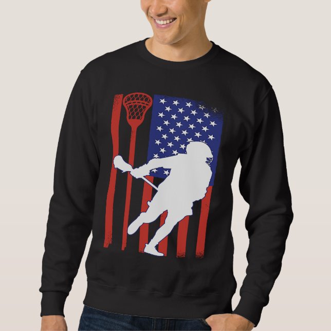 VXL Lacrosse Stick Intercrosse Team Sport American Sweatshirt (Front)