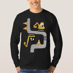 VXLS Construction Truck Excavator Concrete Mixer D T-Shirt