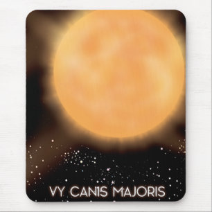 VY Canis Majoris Sun space art poster. Mouse Pad