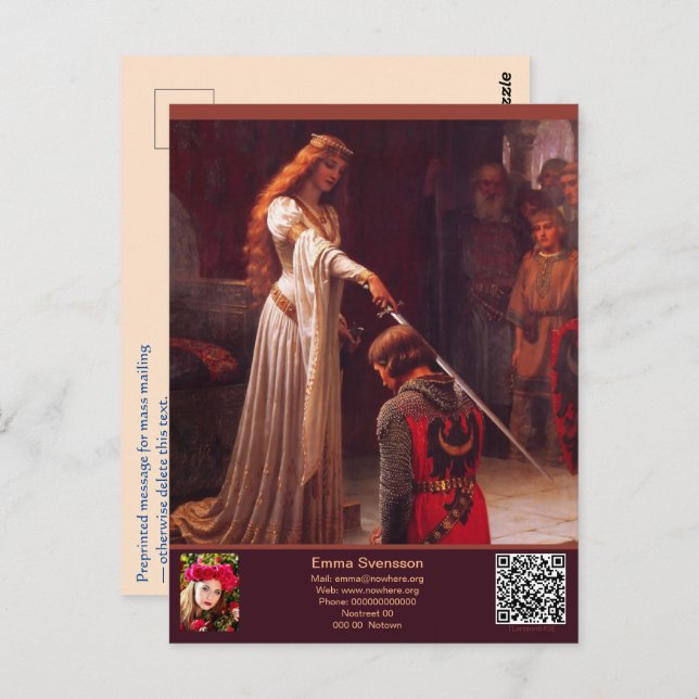Vykort — Connect, Knight Postcard (Front/Back)