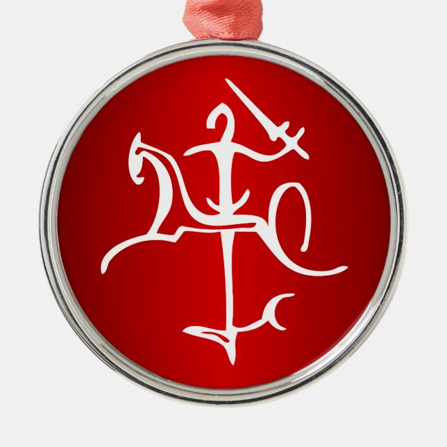 Vytis Lietuva Metal Tree Decoration (Front)