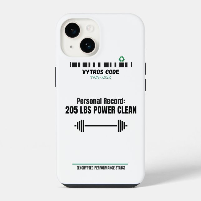 VYTROS "Encrypted Performance Stats" iPhone Case (Back)