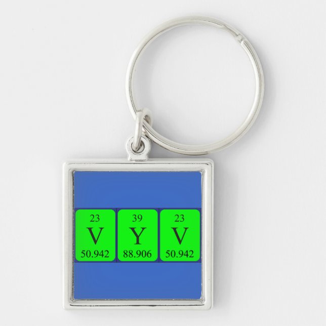 Vyv periodic table name keyring (Front)