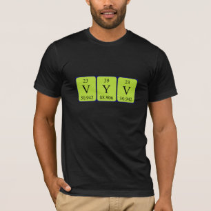 Vyv periodic table name shirt
