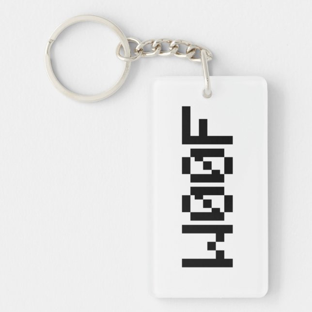 W00F [Leetspeak Animal Sounds] Key Ring (Front)