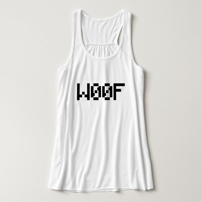 W00F [Leetspeak Animal Sounds] Singlet (Design Front)