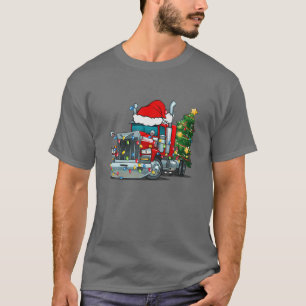 W4mo Santa Truck Trucker Christmas Pajama Merry Xm T-Shirt