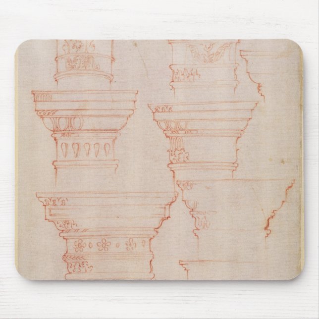 W.18v Study of column capitals Mouse Pad (Front)