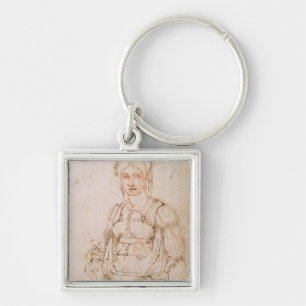 W.41 Sketch of a seated woman Key Ring