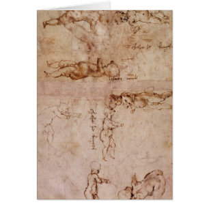 W.4v Page of sketches of babies or cherubs