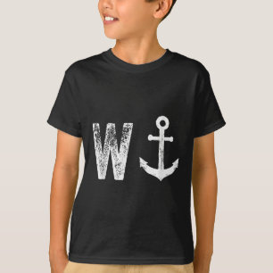 W Anchor Funny Wanker Jerk British Slang T-Shirt