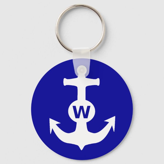 W Anchor Wanchor Insult Funny Gift Key Ring (Front)