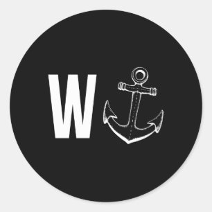 W Anchor W'Anker Classic Round Sticker