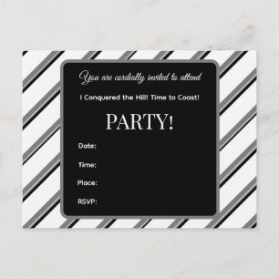 W&B I Conquered the Hill! DS Party Invitation Postcard