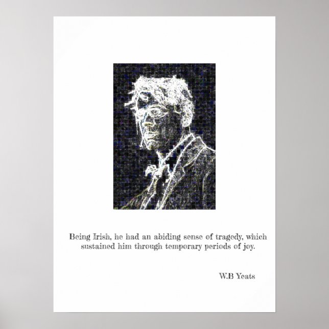 W.B Yeats Poster - Irish Poetry (Front)