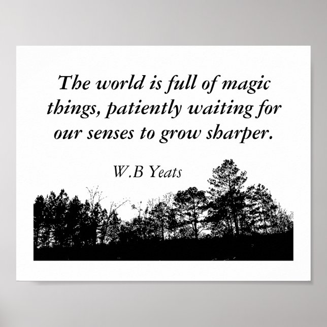W.B Yeats - Quote Poster (Front)