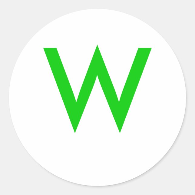 W CLASSIC ROUND STICKER (Front)