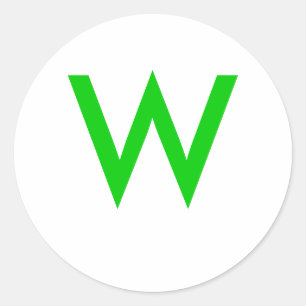 W CLASSIC ROUND STICKER