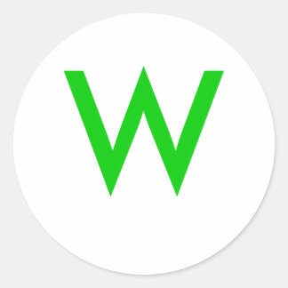 W CLASSIC ROUND STICKER