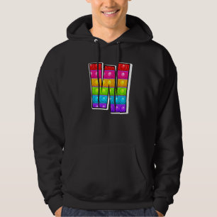 W Cutest Capital Letter w Alphabet Funny Poppin Ki Hoodie