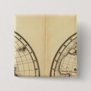 W Hemisphere, E Hemisphere 2 15 Cm Square Badge