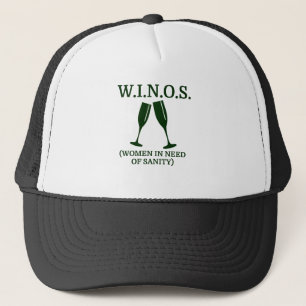 W.I.N.O.S. (women in need of sanity) Trucker Hat