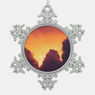 w in weather snowflake pewter christmas ornament