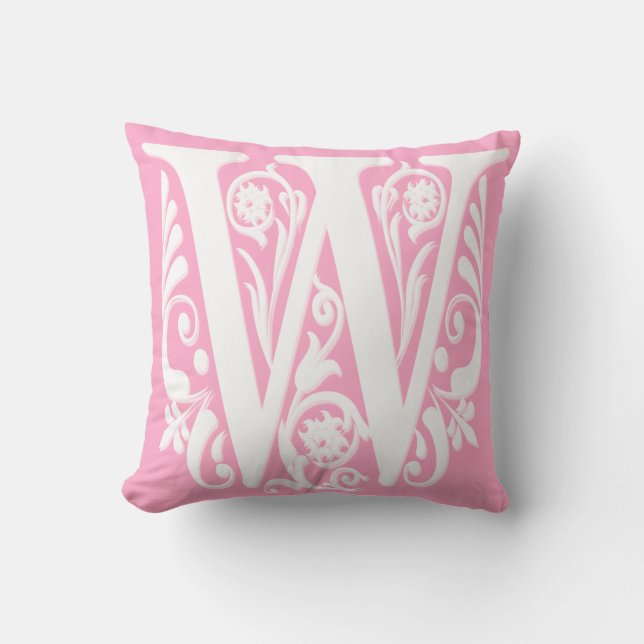 W Initial letter Monogram - Cushion (Front)