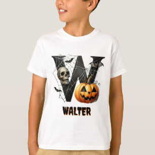 W Initial Trick or Treat Halloween T-Shirt