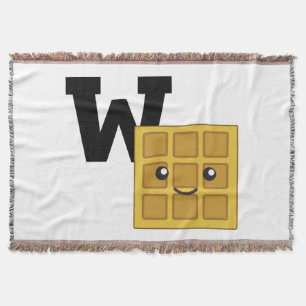 W is for Waffle Throw Blanket