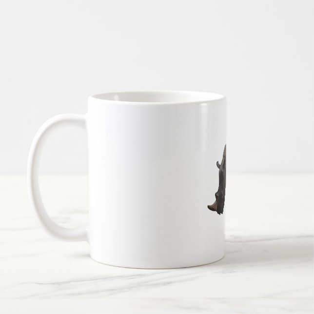 W is for White Rhino  Coffee Mug (Left)