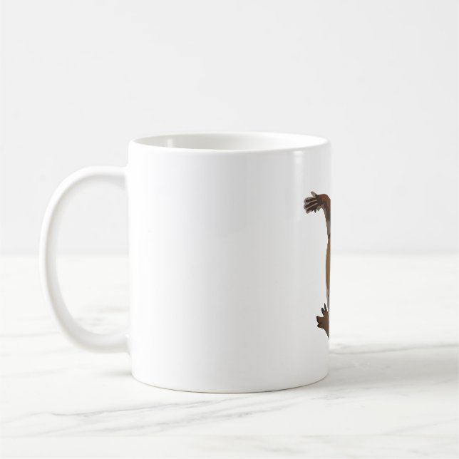 W is for Woolly Lemur Coffee Mug (Left)