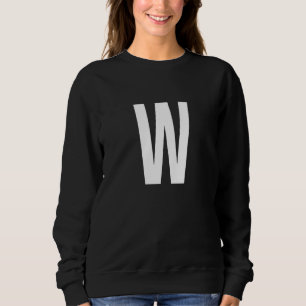 W Letter Number Symbol Alphabet Initial Sweatshirt