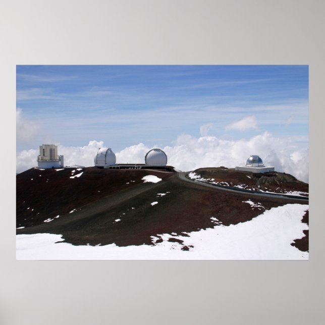W.M. Keck Observatory on Mauna Kea, Hawaii Poster (Front)