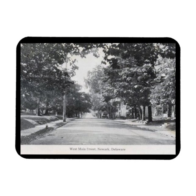 W. Main St., Newark, Delaware Vintage  Magnet (Horizontal)