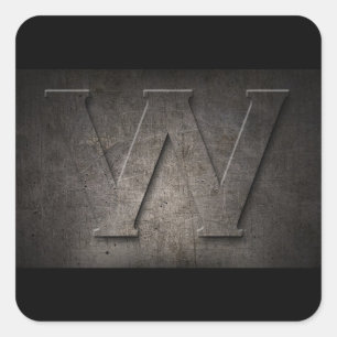 W Metal Monogram Stickers