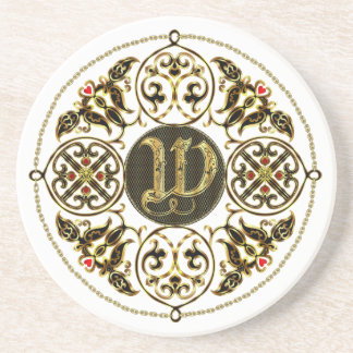 W Monogram Classic Best viewed large see notes Coaster