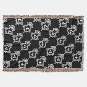 W Monogram Initial Throw Blanket