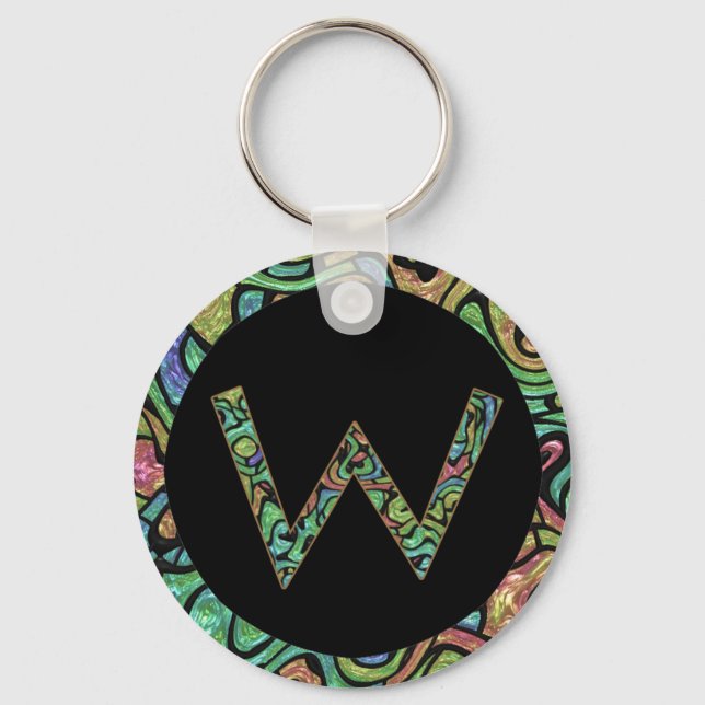 W Monogram Key Ring (Front)