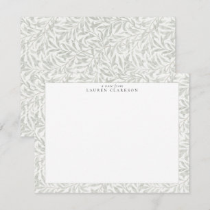 W. MORRIS WILLOW BOUGH LIGHT GREEN/GRAY NOTE CARD