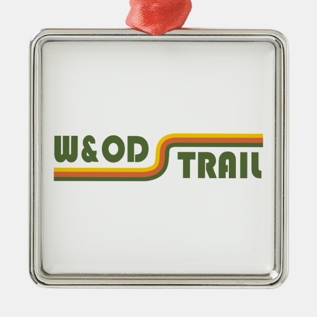 W&OD Trail Virginia Metal Tree Decoration (Front)