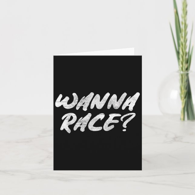 W Race Humor Saying Gift  Card (Front)