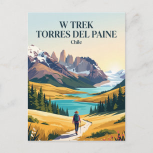W Trek Torres del Paine Chile Postcard