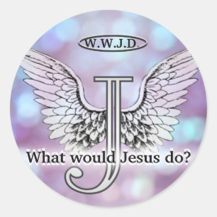 W.W.J.D What would Jesus do? Classic Round Sticker