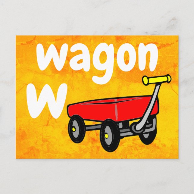w - wagon flash card (Front)