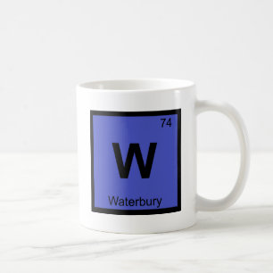 W - Waterbury Connecticut Chemistry Periodic Table Coffee Mug