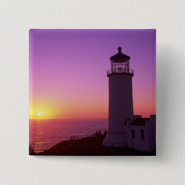 WA, Cape Disappointment State Park, North Head 2 15 Cm Square Badge (Front)