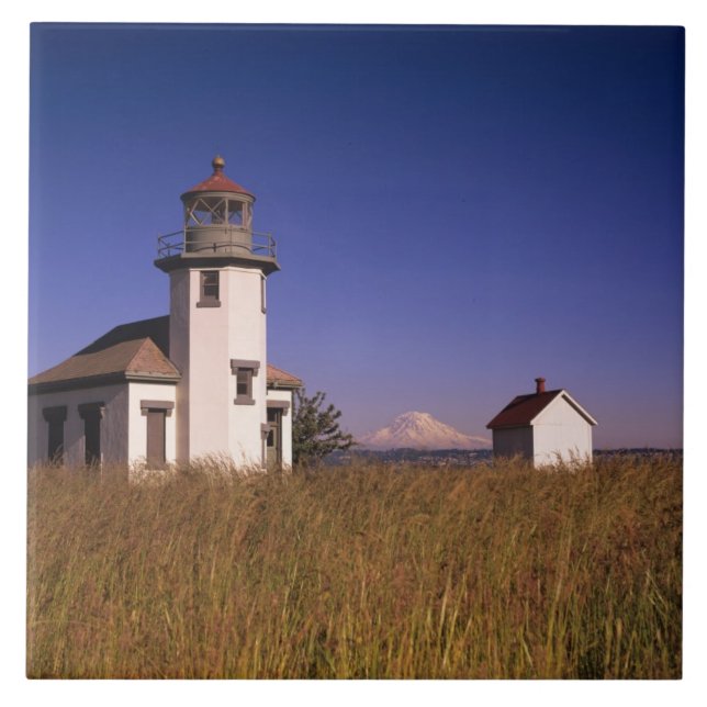 WA, Maury Island, Point Robinson Lighthouse, Tile (Front)