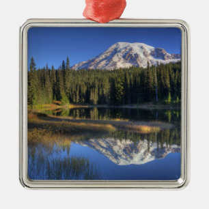 WA, Mt. Rainier National Park, Mt. Rainier Metal Tree Decoration